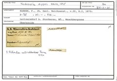 Karteikarte zum Belegmaterial von Nodosaria zippei Reuss, 1844
